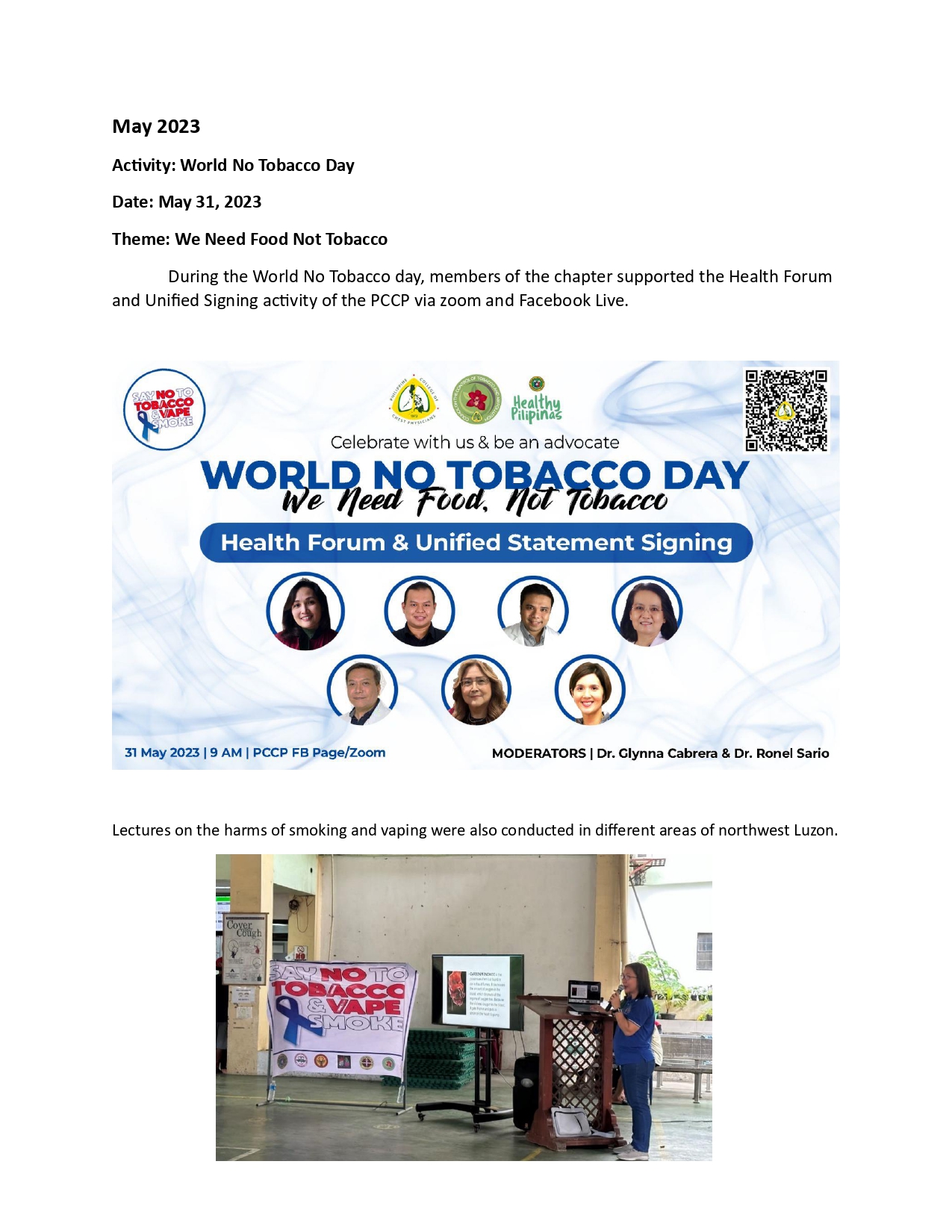North West Luzon Chapter  of Philippine College of  Chest Physicians (PCCP)