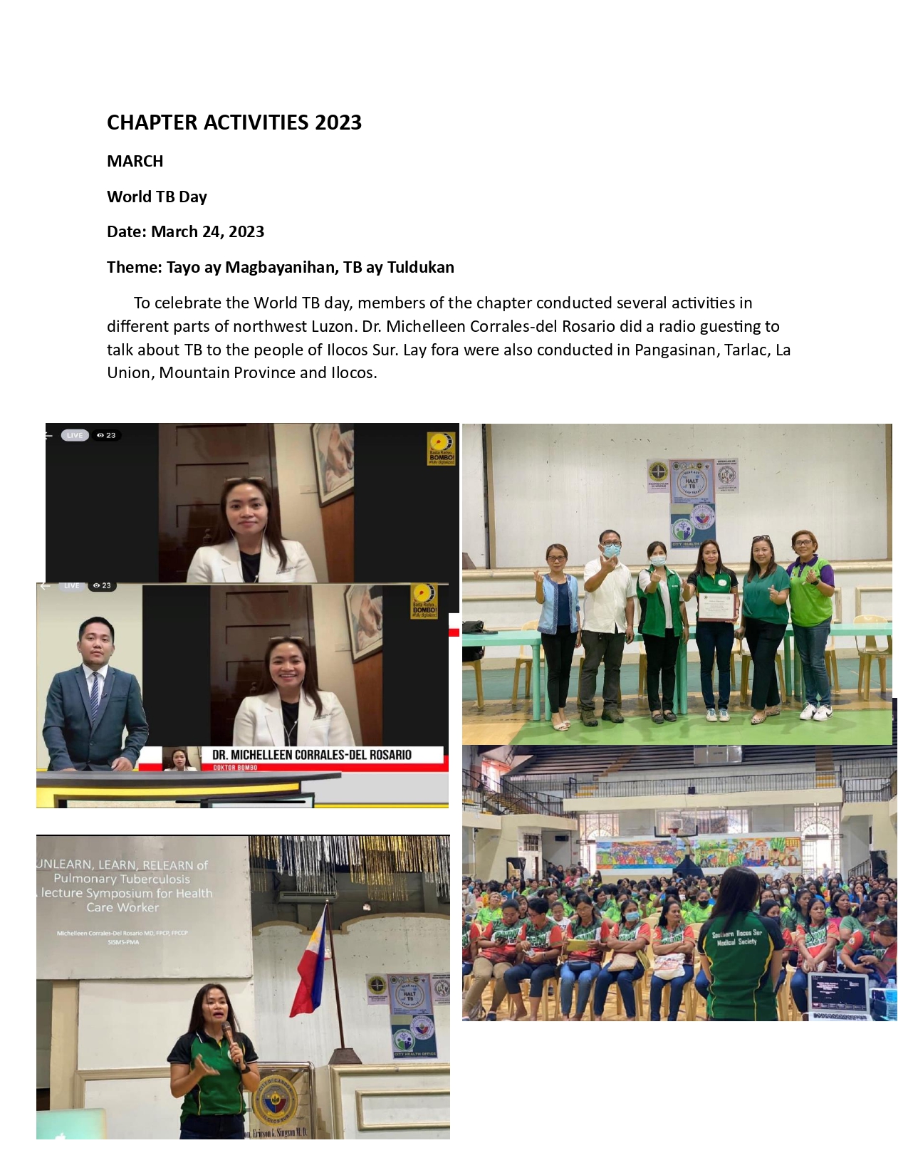 North West Luzon Chapter  of Philippine College of  Chest Physicians (PCCP)